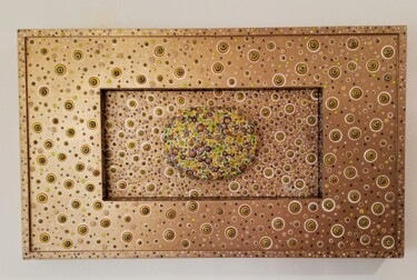 Painting titled "CELLULA   LE COMMEN…" by Flod, Original Artwork, Acrylic Mounted on Wood Panel