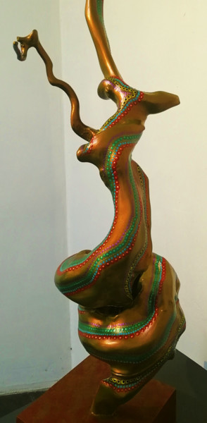 Skulptur mit dem Titel "Oh ! FLAMENCO" von Flod, Original-Kunstwerk, Acryl