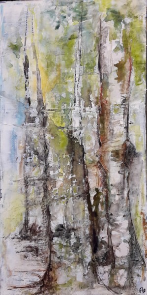 Végétal Peinture intitulée "Végétal" par Florence Faure, Œuvre d'art originale, Acrylique