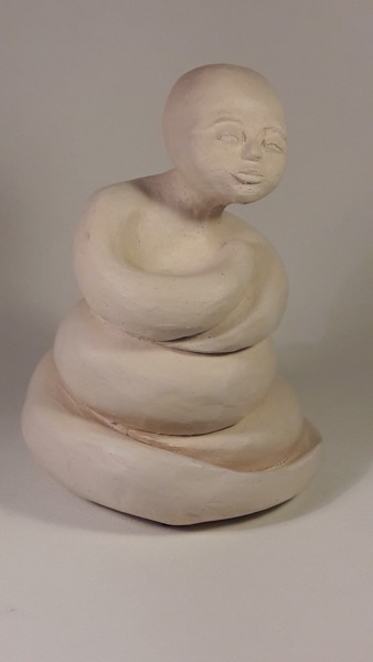 Скульптура под названием "Méditation" - Florence Faure, Подлинное произведение искусства, Терракота