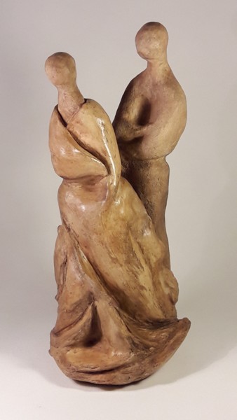 Sculpture intitulée "Couple" par Florence Faure, Œuvre d'art originale, Terre cuite