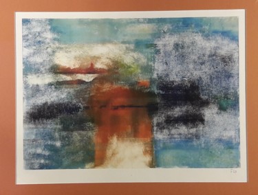 Incisioni, stampe intitolato "Horizon" da Florence Faure, Opera d'arte originale, Monotipo