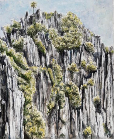 Malerei mit dem Titel "Baie d'Halong" von Florence Faure, Original-Kunstwerk, Öl