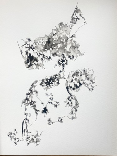 Drawing titled "C" by Florence Faure, Original Artwork, Ink