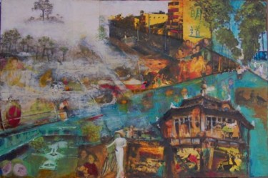 Painting titled "Adoptions au Vietnam" by Florence Faure, Original Artwork