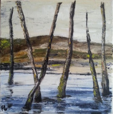 Parcs à huitres Peinture intitulée "Parcs à huitres" par Florence Faure, Œuvre d'art originale