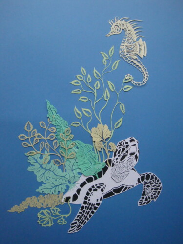 Collages titulada "Aqua" por Flog, Obra de arte original, Colagrafia
