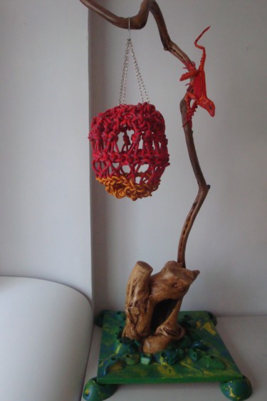 Скульптура под названием "le nid du lézard" - Flog, Подлинное произведение искусства