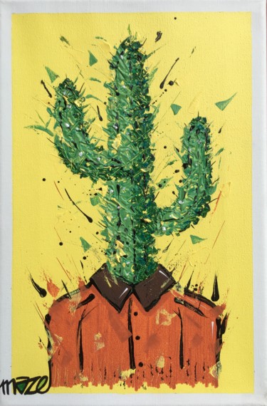 Painting titled "Cactus" by Maze, Original Artwork, Acrylic