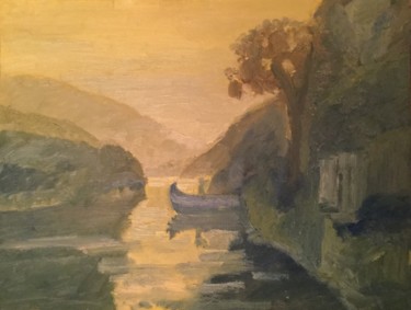 Painting titled "Lumière" by Anne Flora De Negroni, Original Artwork, Oil