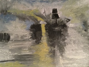 Hommage à Turner 2 Peinture intitulée "Hommage à Turner 2" par Anne Flora De Negroni, Œuvre d'art originale