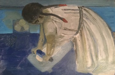 Painting titled "Labeur" by Anne Flora De Negroni, Original Artwork
