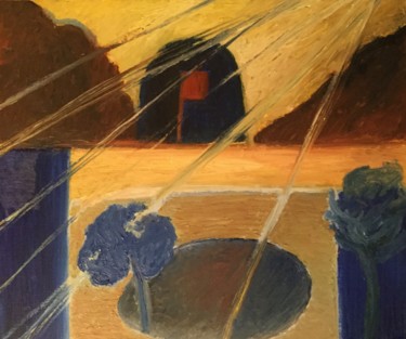 Malerei mit dem Titel "Le drapeau" von Anne Flora De Negroni, Original-Kunstwerk
