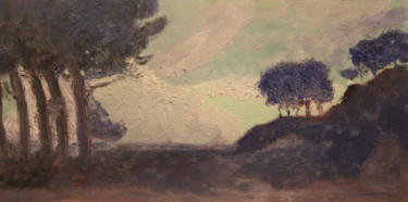 Malerei mit dem Titel "Aux confins" von Anne Flora De Negroni, Original-Kunstwerk, Öl