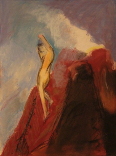 Dessin intitulée "Barbara et Joël" par Anne Flora De Negroni, Œuvre d'art originale, Pastel
