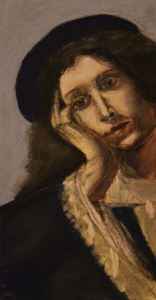 Dessin intitulée "Pierrot triste" par Anne Flora De Negroni, Œuvre d'art originale, Pastel