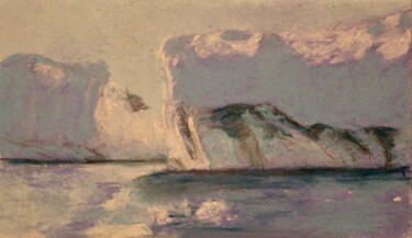 Рисунок под названием "Glaciers" - Anne Flora De Negroni, Подлинное произведение искусства, Пастель