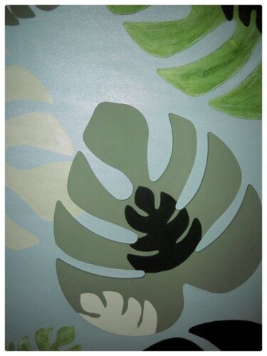 Картина под названием "FEUILLAGE VERT" - Flora I., Подлинное произведение искусства, Масло