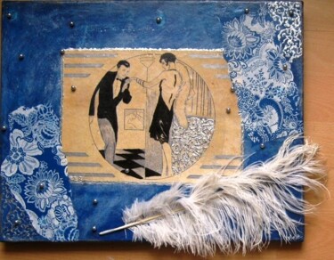 Peinture intitulée "REVEILLON 1928 - NE…" par Flora I., Œuvre d'art originale