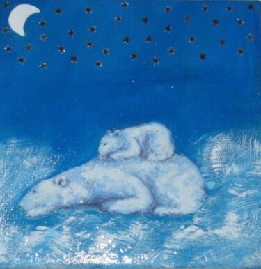 Painting titled "MAMAN OURS" by Flora I., Original Artwork