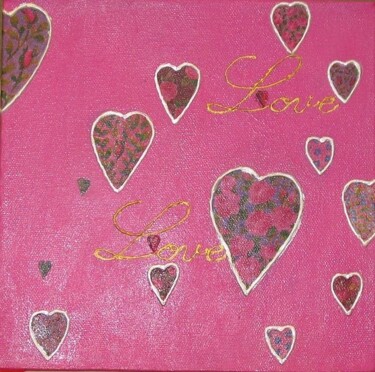 Painting titled "LOVE" by Flora I., Original Artwork
