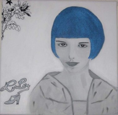 Painting titled "LOUISE BROOKS" by Flora I., Original Artwork, Oil