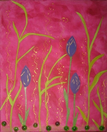 Painting titled "FLEURS DE PRINTEMPS" by Flora I., Original Artwork