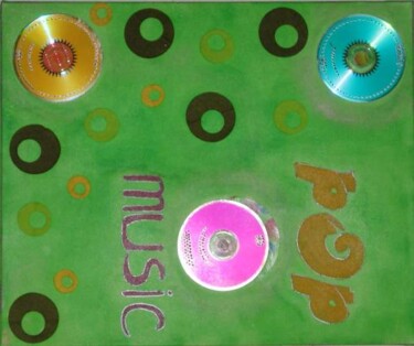 Schilderij getiteld "POP MUSIC" door Flora I., Origineel Kunstwerk