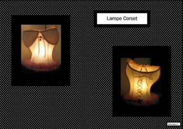 Arts numériques intitulée "LAMPE CORSET..." par Flora I., Œuvre d'art originale