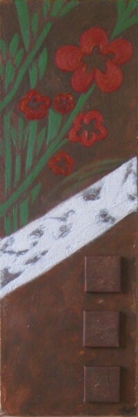Peinture intitulée "FLEUR DES SABLES" par Flora I., Œuvre d'art originale, Acrylique Monté sur Châssis en bois