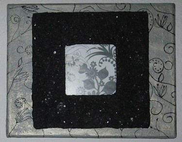 WHITE AND BLACK FLOWERS Painting titled "WHITE AND BLACK FLO…" by Flora I., Original Art,
