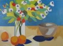 Pintura titulada "Fruits and flowers 4" por Florbela Moreira, Obra de arte original, Oleo