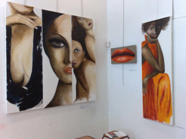 Schilderij getiteld "EXPOSITION" door Flore Delisse, Origineel Kunstwerk