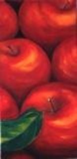 Peinture intitulée "Les pommes rouges" par Flore Delisse, Œuvre d'art originale