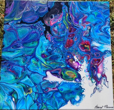 Картина под названием "littoral" - Florence Assezat, Подлинное произведение искусства, Акрил Установлен на Деревянная рама д…