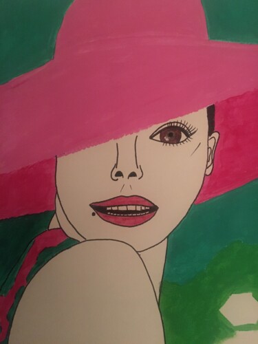 Drawing titled "FEMME 99" by Florence Aubry, Original Artwork, Acrylic