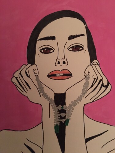 Dessin intitulée "FEMME 101" par Florence Aubry, Œuvre d'art originale, Acrylique