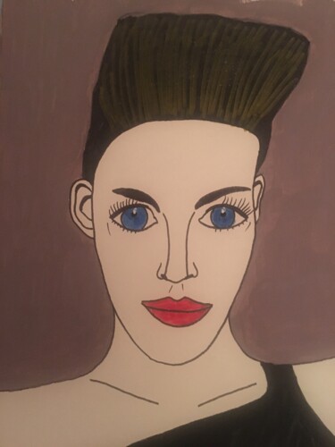 Drawing titled "FEMME 133" by Florence Aubry, Original Artwork, Acrylic