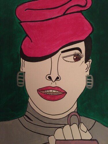 Drawing titled "FEMME 138" by Florence Aubry, Original Artwork, Acrylic
