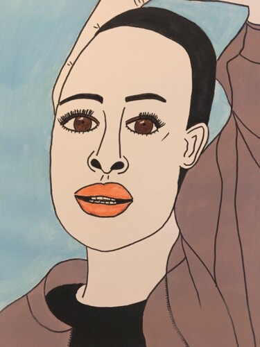 Dessin intitulée "Femme 236" par Florence Aubry, Œuvre d'art originale, Acrylique
