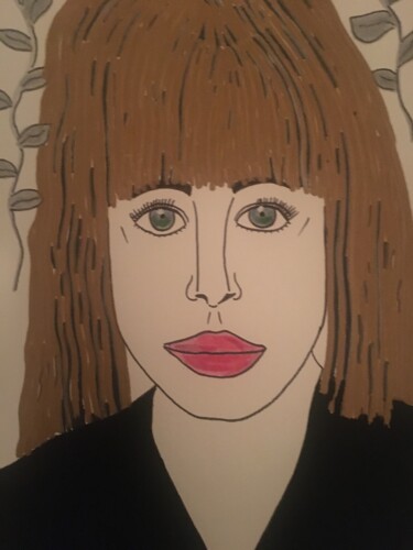 Drawing titled "Femme 241" by Florence Aubry, Original Artwork, Acrylic