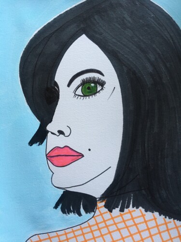 Drawing titled "Femme 255" by Florence Aubry, Original Artwork, Acrylic