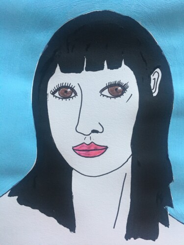 Drawing titled "Femme 267" by Florence Aubry, Original Artwork, Acrylic