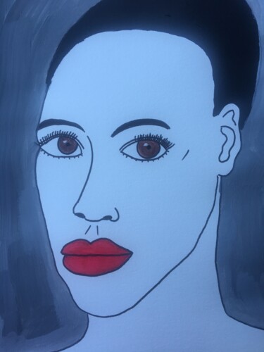 Drawing titled "Femme 269" by Florence Aubry, Original Artwork, Acrylic