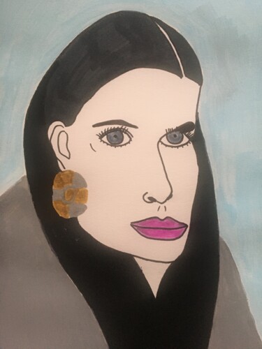 Drawing titled "Femme 272" by Florence Aubry, Original Artwork, Acrylic