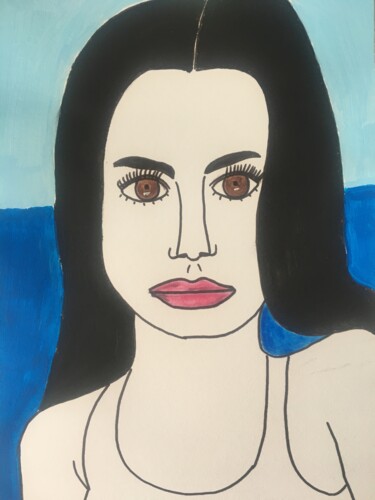 Drawing titled "Femme 274" by Florence Aubry, Original Artwork, Acrylic