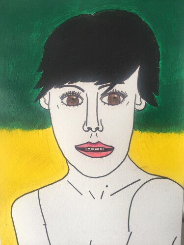 Drawing titled "Femme 275" by Florence Aubry, Original Artwork, Acrylic