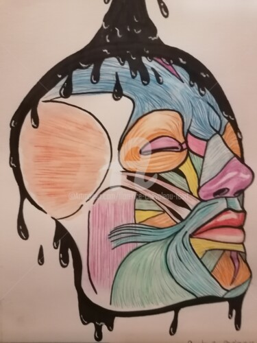 Dessin intitulée "Depression" par Florence Chevoleau (FCArt), Œuvre d'art originale, Crayon