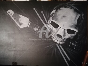 绘画 标题为“Skull music” 由Florence Chevoleau (FCArt), 原创艺术品, 丙烯