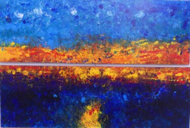 Malerei mit dem Titel "lever de soleil" von Florence Coquet, Original-Kunstwerk, Acryl